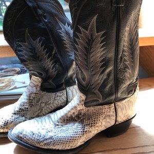 Vintage Men’s Tony Lama Cowboy Boots, snakeskin